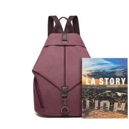 image-EB2044 - Kono Fashion Anti-Theft Canvas Backpack - Claret