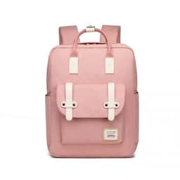 image-EB2211 - Kono Casual Daypack Lightweight Backpack Travel Bag - Pink