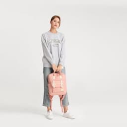 image-EB2211 - Kono Casual Daypack Lightweight Backpack Travel Bag - Pink