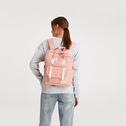 image-EB2211 - Kono Casual Daypack Lightweight Backpack Travel Bag - Pink
