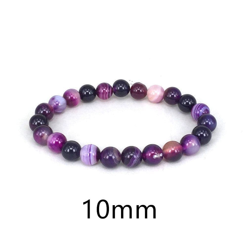 image-Bracelet En Pierre Naturelle Violet Pour Femme