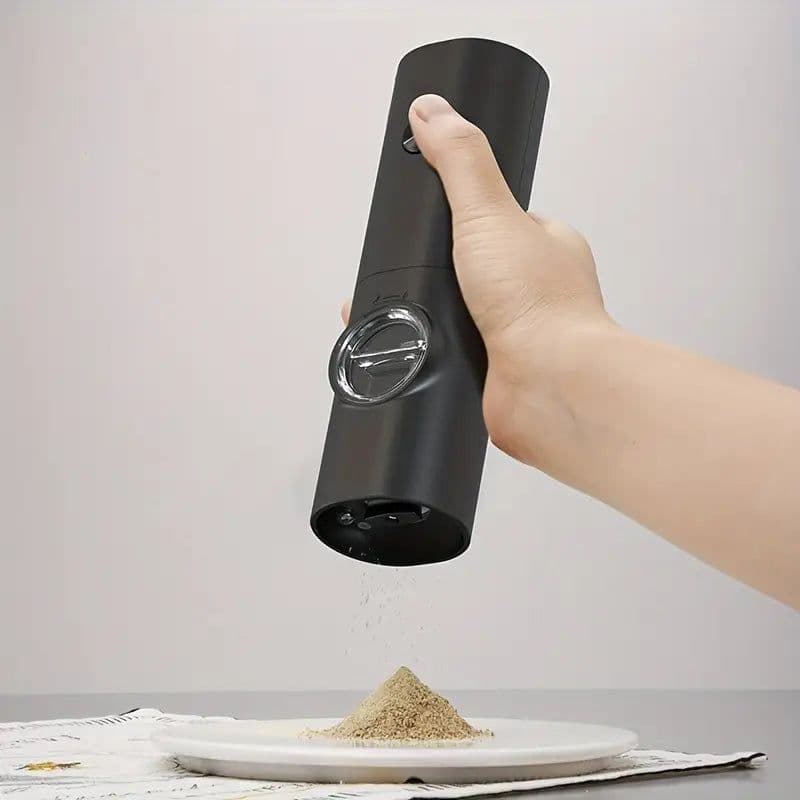 image-Electric Pepper Grinder Set - 2pcs Household Sea Salt Ginders