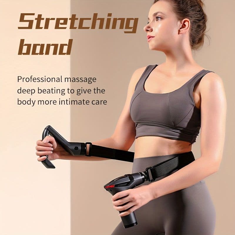 image-Multi-Functional Electric Deep Tissue Massager Gun - Gray