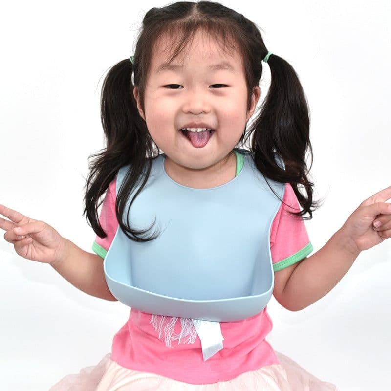 image-Silicone Children's Suction Cup Bowl Bib Baby Dinner Plate Water Cup Complementary Food Bowl Spoon Saliva Pocket Tableware