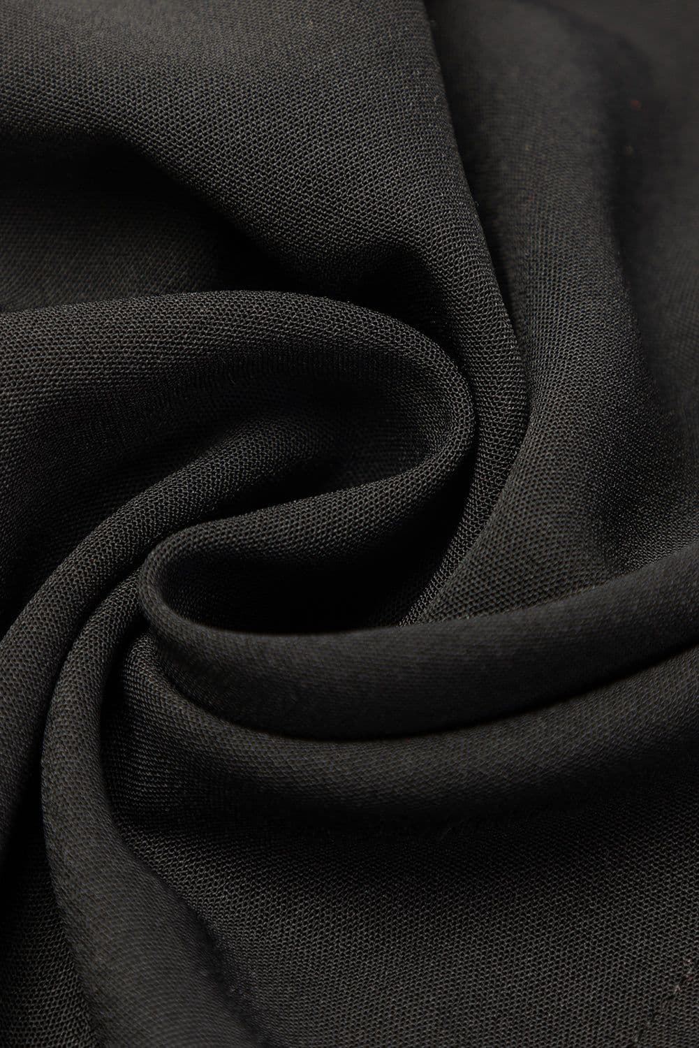 image-Black Ruffle Sleeve V Neck Frilled Shift Dress