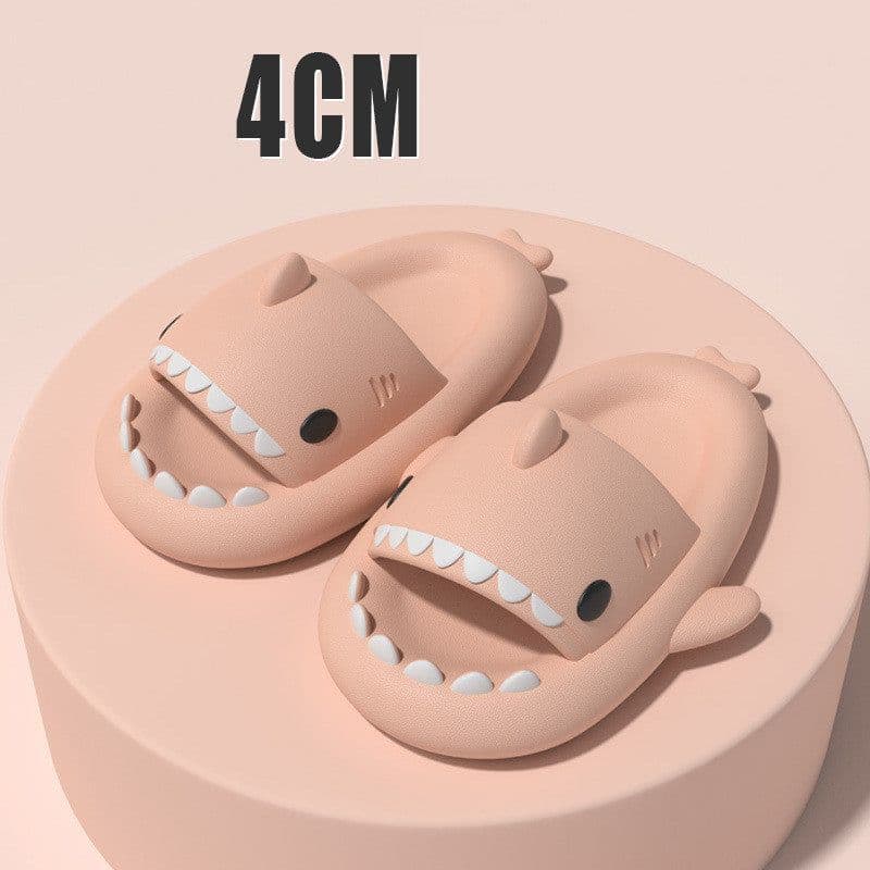 image-Adult's Slippers Indoor Outdoor Funny Shark Cartoon