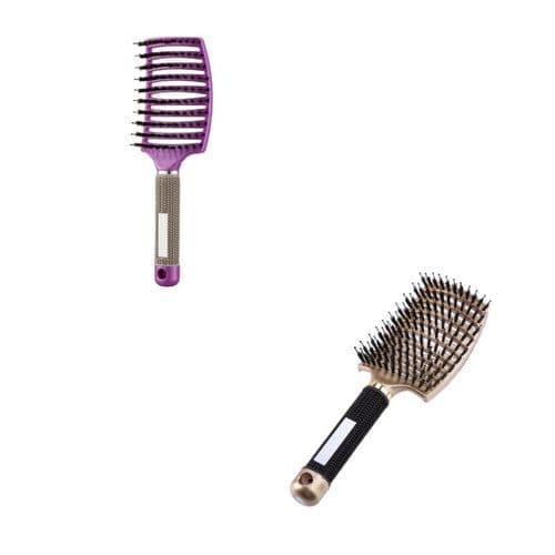 image-Bristle Hair Brush - Detangler Massage Comb