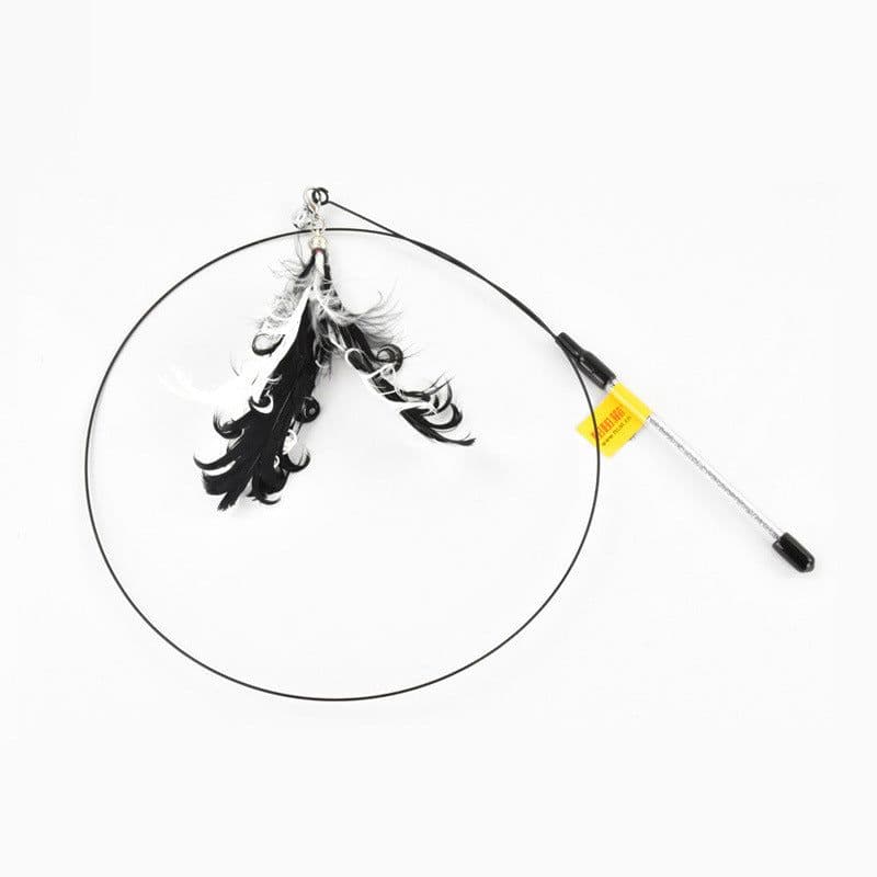 image-Tian Tian Cat Funny Cat Stick Cat Toy Bird Feather Wire