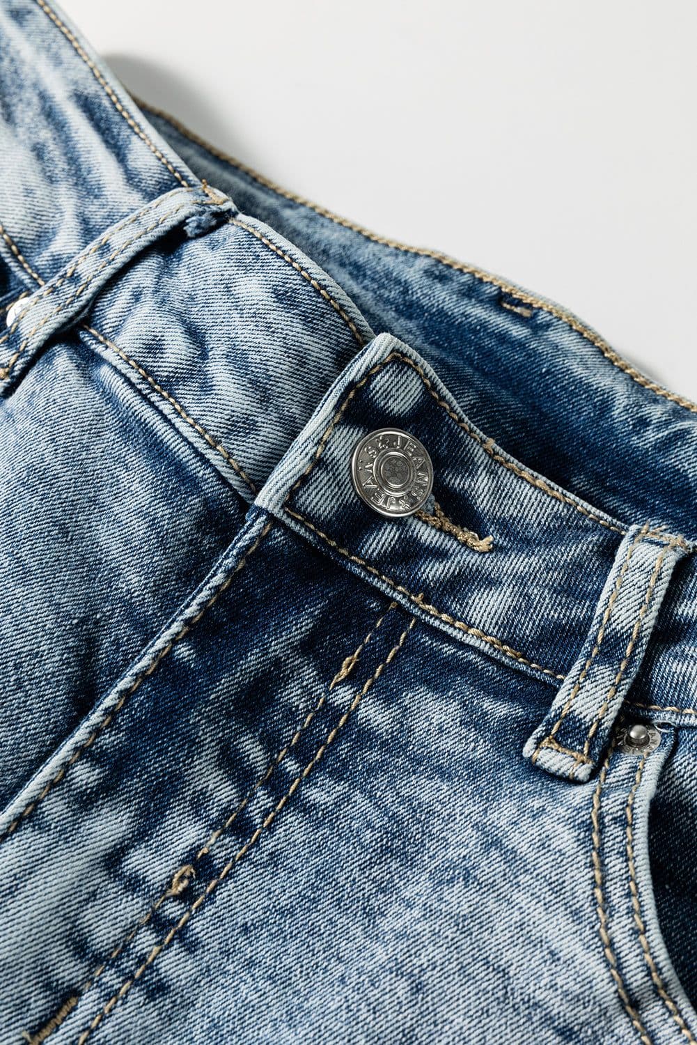 image-Myosotis High Rise Button Zip Fly Jeans - Medium Wash