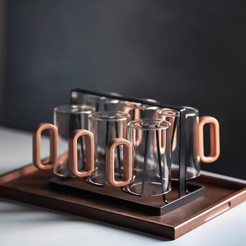 image-Household Borosilicate Glass Smoky Gray Water Cup