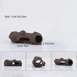 image-Large Ceramic Aquarium Decoration Fish Shrimps Shelter House Pottery Scorpion House Canister Simulation Stone Fish Tank Decors