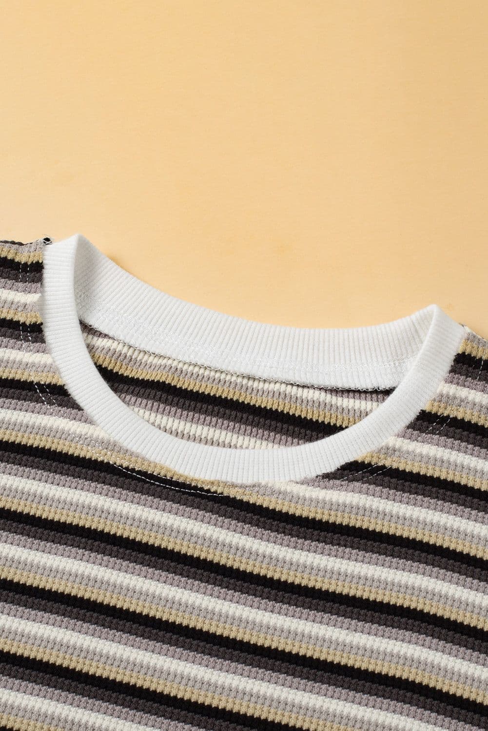 image-Pink Stripe Rainbow Tee Wide Leg Pants Set