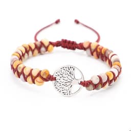 image-Woven Twine Double Tree of Life Yoga Bracelet