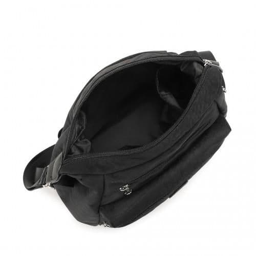image-EH2063 - Kono Three Way Multipurpose Casual Shoulder Bag With Double Zippers - Black