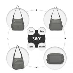 image-EH2063 - Kono Three Way Multipurpose Casual Shoulder Bag With Double Zippers - Grey