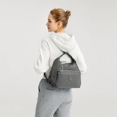 image-EH2063 - Kono Three Way Multipurpose Casual Shoulder Bag With Double Zippers - Navy