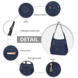 image-EH2063 - Kono Three Way Multipurpose Casual Shoulder Bag With Double Zippers - Navy
