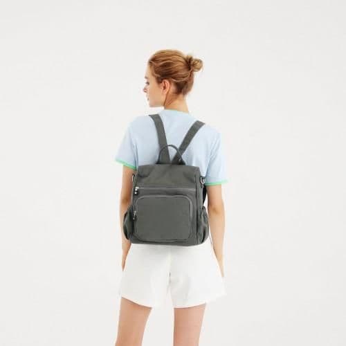 image-EH2107 - Kono Multi Way Anti-theft Waterproof Backpack Shoulder Bag - Grey