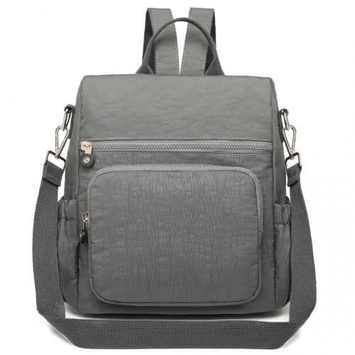 image-EH2107 - Kono Multi Way Anti-theft Waterproof Backpack Shoulder Bag - Grey