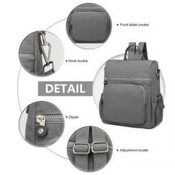 image-EH2107 - Kono Multi Way Anti-theft Waterproof Backpack Shoulder Bag - Grey