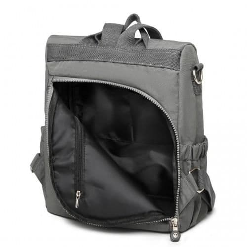 image-EH2107 - Kono Multi Way Anti-theft Waterproof Backpack Shoulder Bag - Grey