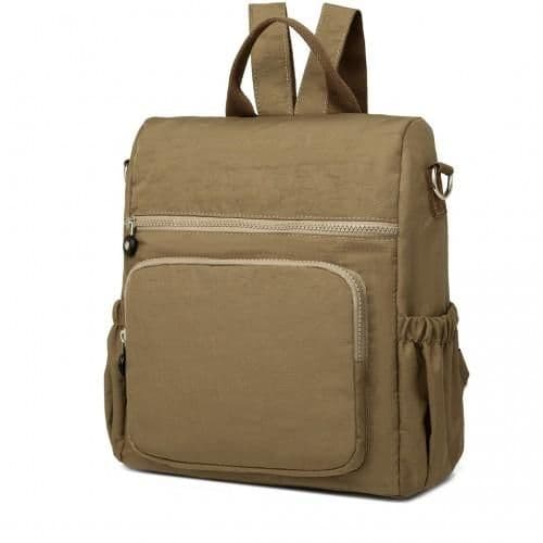 image-EH2107 - Kono Multi Way Anti-theft Waterproof Backpack Shoulder Bag - Khaki