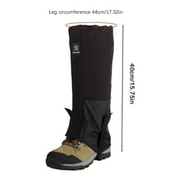 image-Waterproof Leg Gaiter Outdoor Snow Village Snow Cover Mountaineering Snow Desert Hiking Snow and Sand Prevention Leg Cover Skiin