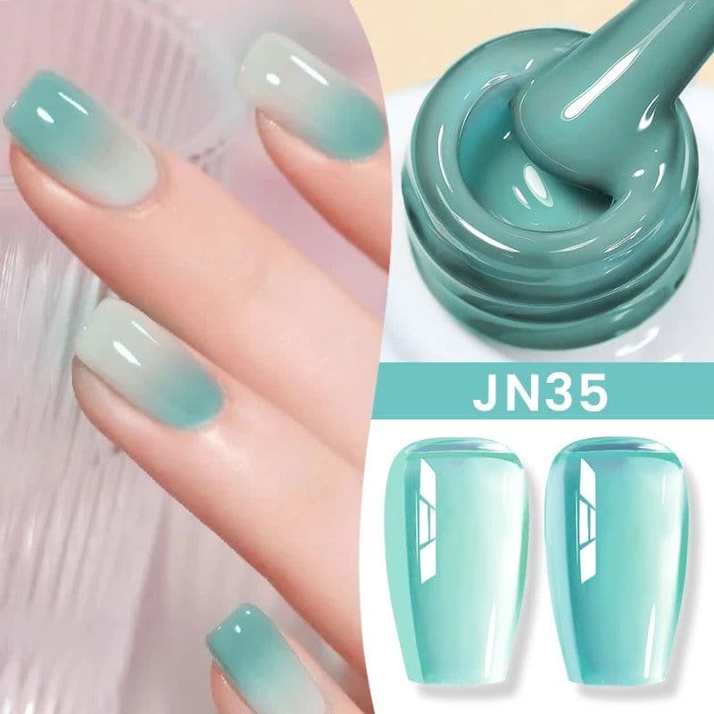 image-BORN PRETTY Milky White Jelly Nude Gel Nail Polish 10ml White Translucent Soak Off Gel Vernis Semi Permanent Need UV Light Cure