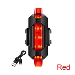 image-USB Rechargeable Bike Light Front Light Red Taillight Easy to Install 3 Modes Bicycle Accessories for the Bicycle