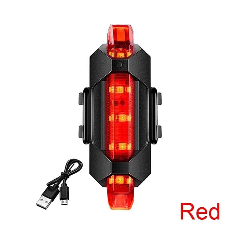 image-USB Rechargeable Bike Light Front Light Red Taillight Easy to Install 3 Modes Bicycle Accessories for the Bicycle