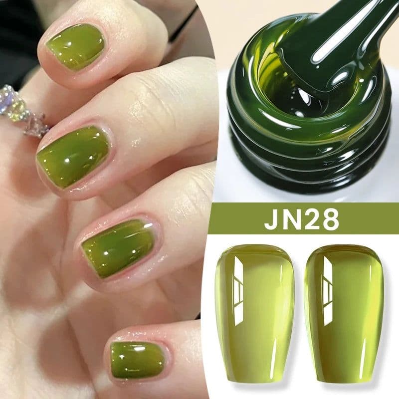 image-BORN PRETTY Milky White Jelly Nude Gel Nail Polish 10ml White Translucent Soak Off Gel Vernis Semi Permanent Need UV Light Cure