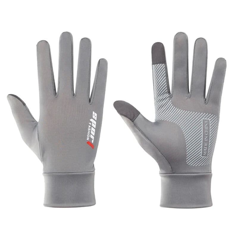 image-Ice Silk Non-Slip Motorcycle Racing Gloves Breathable Outdoor Sports Riding Touch Screen Gloves Thin Anti-UV Protective Gear