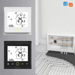 image-MOES WiFi Water/Electric Floor Heating Thermostat Gas Boiler Temperature Controller Smart Alexa tuya Google Voice zigbee Control