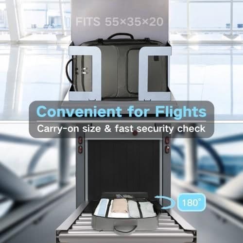 image-EM2207 - Kono Multifunctional Portable Travel Backpack Cabin Luggage Bag - Grey