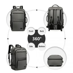 image-EM2207 - Kono Multifunctional Portable Travel Backpack Cabin Luggage Bag - Grey