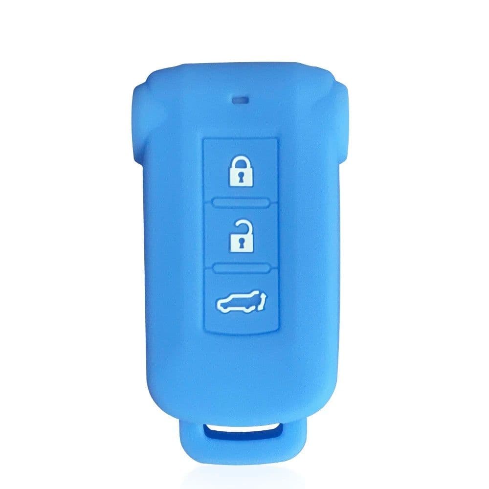 image-Silica Gel Car Key Cover Case For Mitsubishi Outlander 2014 Pajero Delica Key Holder Remote Control Case For Keychain Alarm