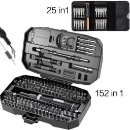 image-Precision Screwdriver Set, Laptop Tool Kit, 152/25 in 1 Professional Computer Screwdriver Repair Kit T5 T6 Torx Screwdriver