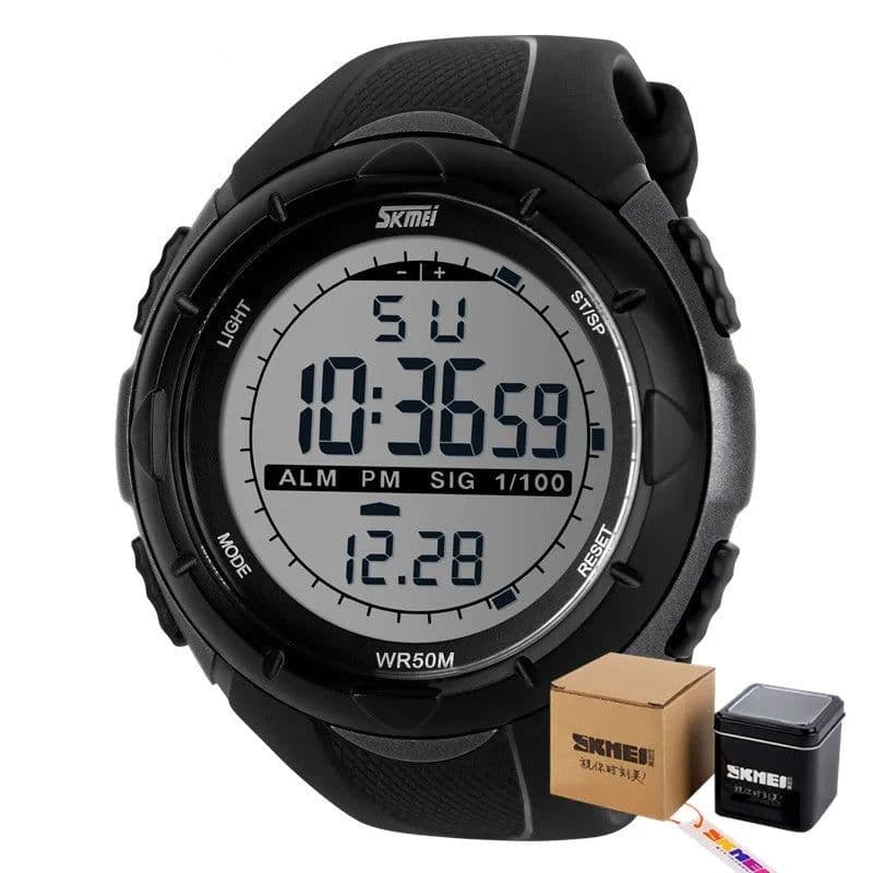 image-SKMEI Fashion Simple Sport watch Men Military Watches Alarm Clock Shock Resistant Waterproof Digital Watch reloj hombre 1025
