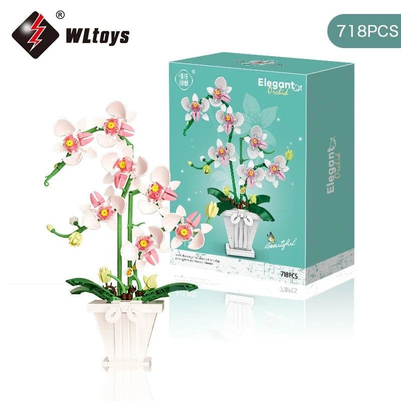 image-Flower Bouquet Building Blocks Kit DIY Flowers Block Toys Set Romantic Office Decoration Potted Plant Model Set Children's toys
