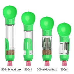 image-KOMMILIFE Portable Cat Dog Water Bottle Food Feeder Drinker Poop Dispenser 3 In 1 Leak-proof Multifunctional Dog Waterer Bottle