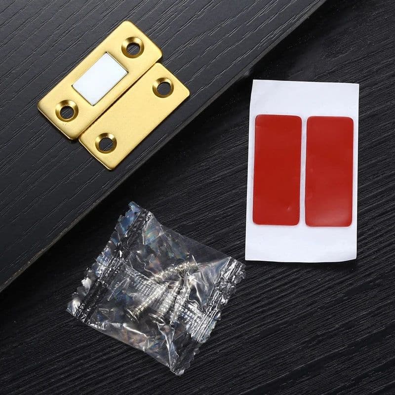 image-NAIERDI 2pcs/Set Magnetic Cabinet Catches Magnet Door Stops Hidden Door Closer With Screw For Closet Cupboard Furniture Hardware