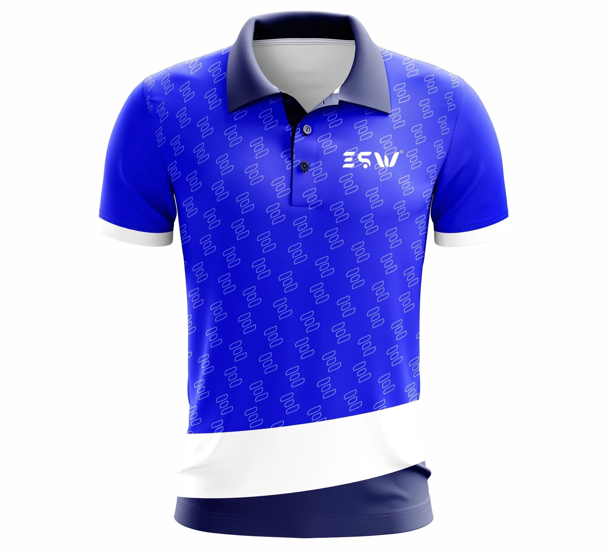 image-Men's Polo Neck Polyester White T-Shirt for Men