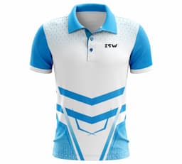 image-Cricket Sportswear Collared Neck T Shirt with Polyester Half Sleeves