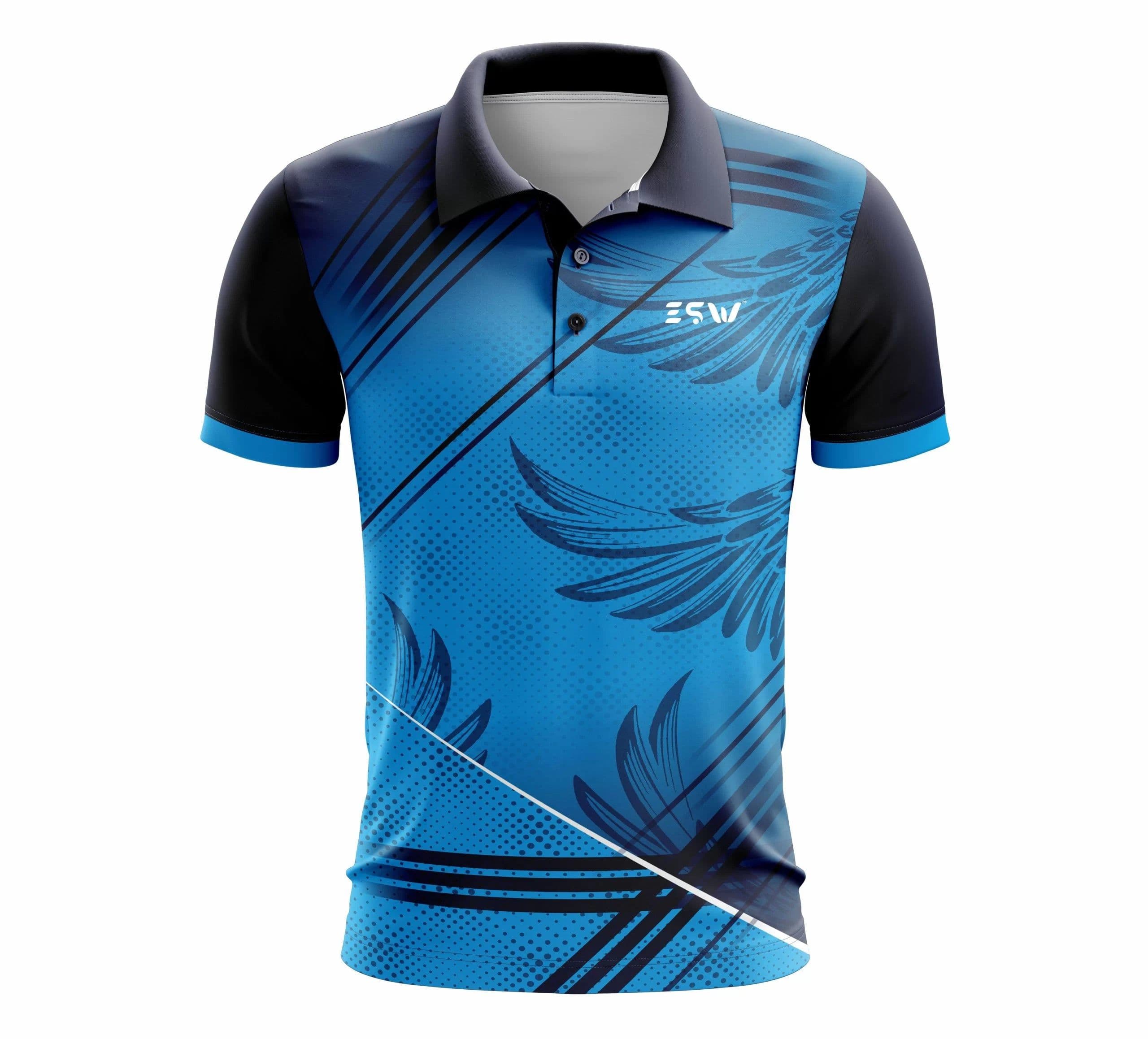 image-Cricket Sportswear Collared Neck T Shirt Newly Look Stylest