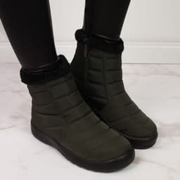 image-Waterproof snow boots with zipper NEWS W EVE181D khaki