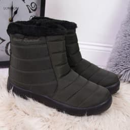image-Waterproof snow boots with zipper NEWS W EVE181D khaki