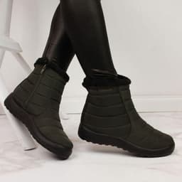 image-Waterproof snow boots with zipper NEWS W EVE181D khaki