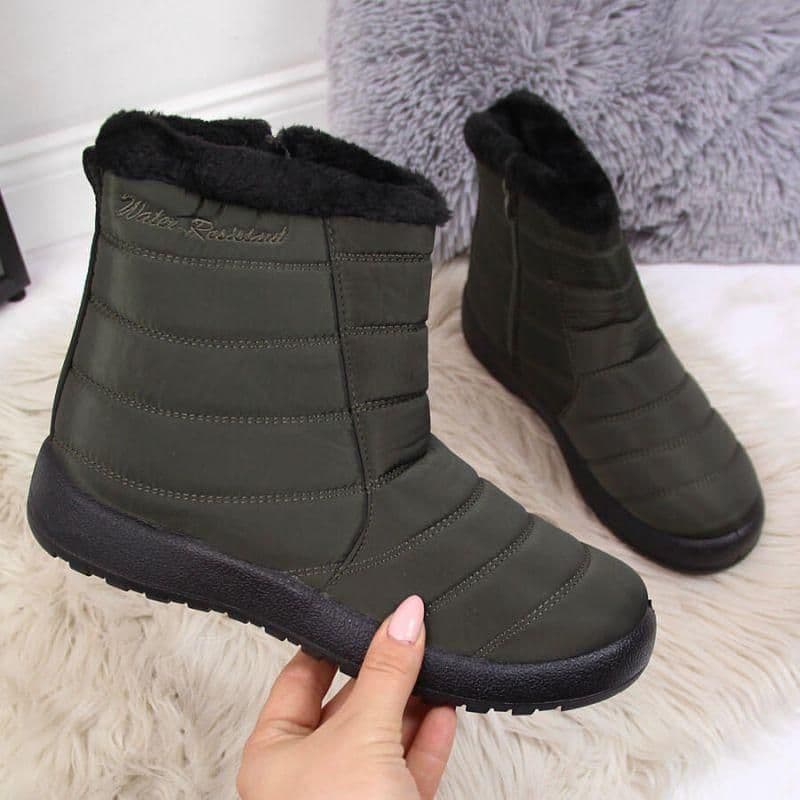 image-Waterproof snow boots with zipper NEWS W EVE181D khaki