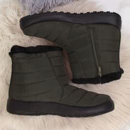 image-Waterproof snow boots with zipper NEWS W EVE181D khaki