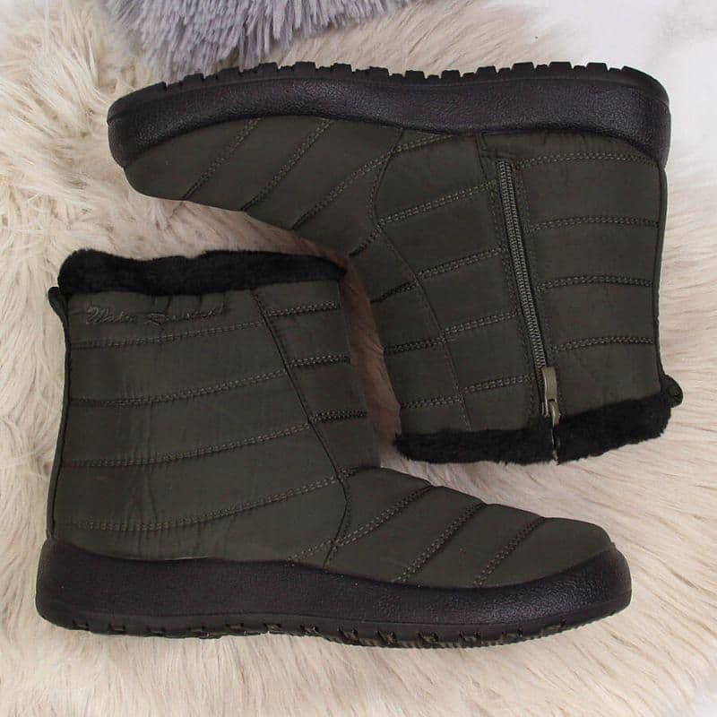 image-Waterproof snow boots with zipper NEWS W EVE181D khaki